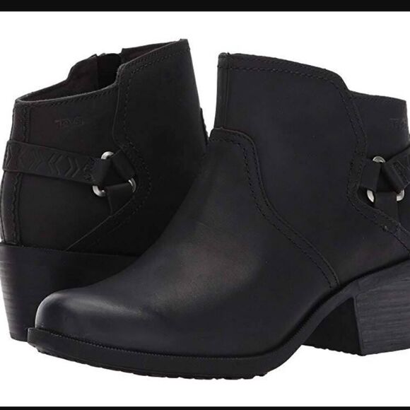 Teva Foxy Waterproof Black Suede Bootie, Side-zip Closure | 9 - Picture 12 of 12